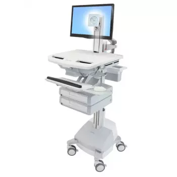 Multivides ratiņi Ergotron StyleView, alumīnija pelēkā un baltā krāsā