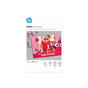 HP matētais fotopapīrs 180 g/m2 10 x 15 cm (101 x 152 mm) 25 loksnes