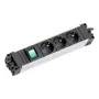 Power strip Bachmann STEP ALU 3-way with switch, aluminium housing, 3x AC outlets, 230 V, 16 A, IP20