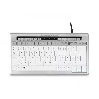 BakkerElkhuizen S-board 840 UK Qwerty, Tenkeyless (80 - 87%), Vadu, USB, Šķērveida taustiņu slēdzis, QWERTY, Gaiši pelēks, Balts