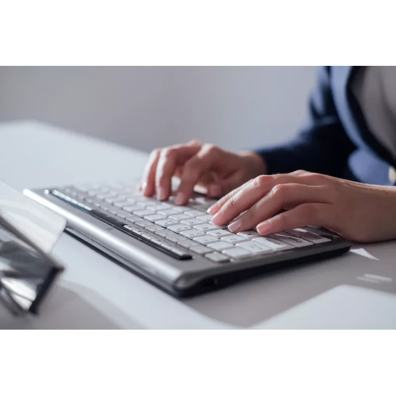 BakkerElkhuizen S-board 840 UK Qwerty, Tenkeyless (80 - 87%), Vadu, USB, Šķērveida taustiņu slēdzis, QWERTY, Gaiši pelēks, Balts