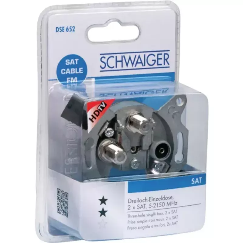 SAT, TV un radio kontaktligzda Schwaiger DSE652 531