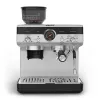 Espresso automāts KRUPS XP801T pusautomātiskais ar iebūvētu dzirnaviņu, 3 L ūdens tvertne, 2 krūzīšu padeve, melns/nerūsējošais tērauds