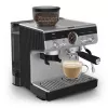 Espresso automāts KRUPS XP801T pusautomātiskais ar iebūvētu dzirnaviņu, 3 L ūdens tvertne, 2 krūzīšu padeve, melns/nerūsējošais tērauds