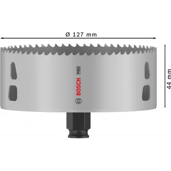 Bosch PRO Multi Material PC Plus, 44/127 mm, Viens, Urbji, Drywall, Metāls, Krāsainais metāls, Plastmasa, Skujkoks, Melns, Pelēks, Kobalta tērauds, Kobalta sakausējums Ātrgaitas tērauds (HSS-Co)