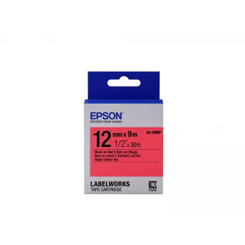 Epson uzlīmju kārtridžs Pastel LK-4RBP melns/sarkans 12mm (9m)