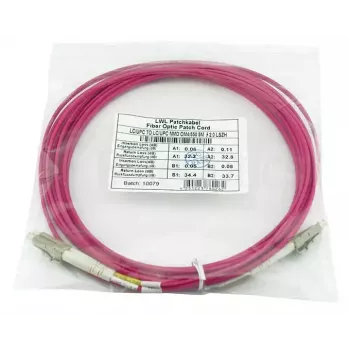 Optiskās šķiedras kabelis BlueOptics CBL-LC-OM4-3M 3m LC uz LC 50µm