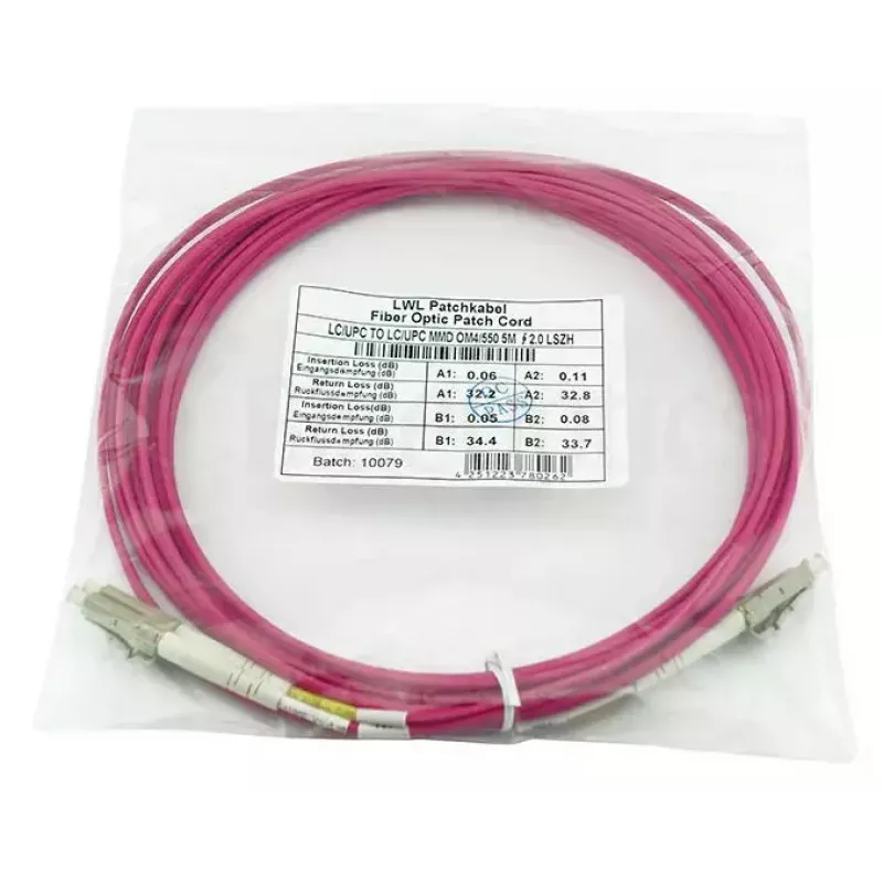 Optiskās šķiedras kabelis BlueOptics CBL-LC-OM4-3M 3m LC uz LC 50µm