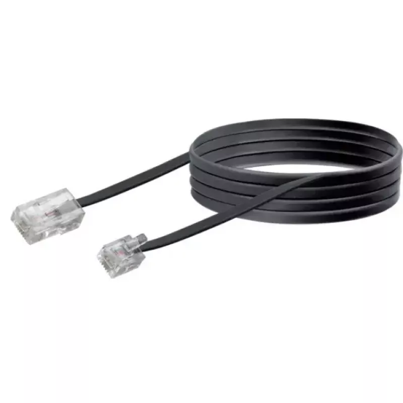 Tīkla kabelis Schwaiger 3.0m RJ-11 - RJ-45 3m Melns