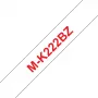 Brother M-K222BZ etiķešu lente Sarkana uz balta