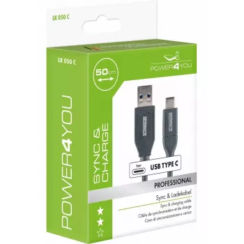 USB kabelis Schwaiger LK 050 C USB 3.2 Gen 2 0,5 m USB A USB C melns