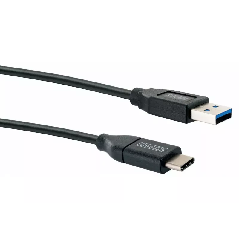 USB kabelis Schwaiger LK 050 C USB 3.2 Gen 2 0,5 m USB A USB C melns