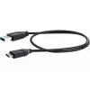 USB kabelis Schwaiger LK 050 C USB 3.2 Gen 2 0,5 m USB A USB C melns