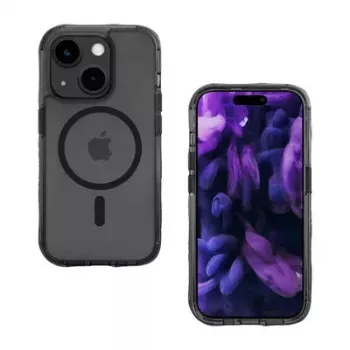 Vāciņš LAUT Crystal Matter X iPhone 15 Plus 17 cm melns caurspīdīgs