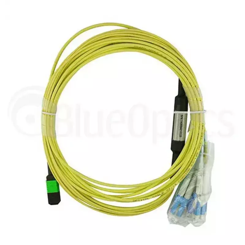 Šķiedru optiskais kabelis MPO 4x LC BlueOptics CBL-MPO12-4LC-SMF-10M 10m G.657.A1