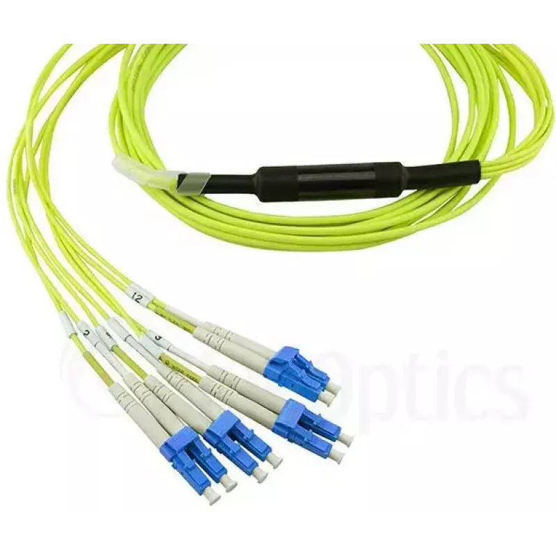 Šķiedru optiskais kabelis MPO 4x LC BlueOptics CBL-MPO12-4LC-SMF-10M 10m G.657.A1