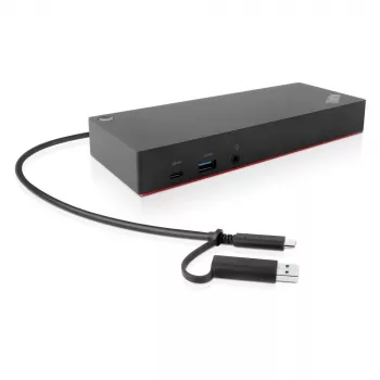 Lenovo 40AF0135IT klēpjdatora dokstacija/portu replikators, vadu, USB 3.2 Gen 2 (3.1 Gen 2) Type-C, melns
