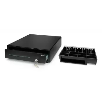 Elektroniskā kases atvilktne Safescan SD-4141, tērauda korpuss, melna, 410 × 415 × 115 mm, komplektā 6 atslēgas