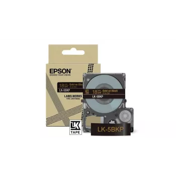 Uzlīmju veidotāja lente Epson LK-5BKP melni zelta 1,8 cm
