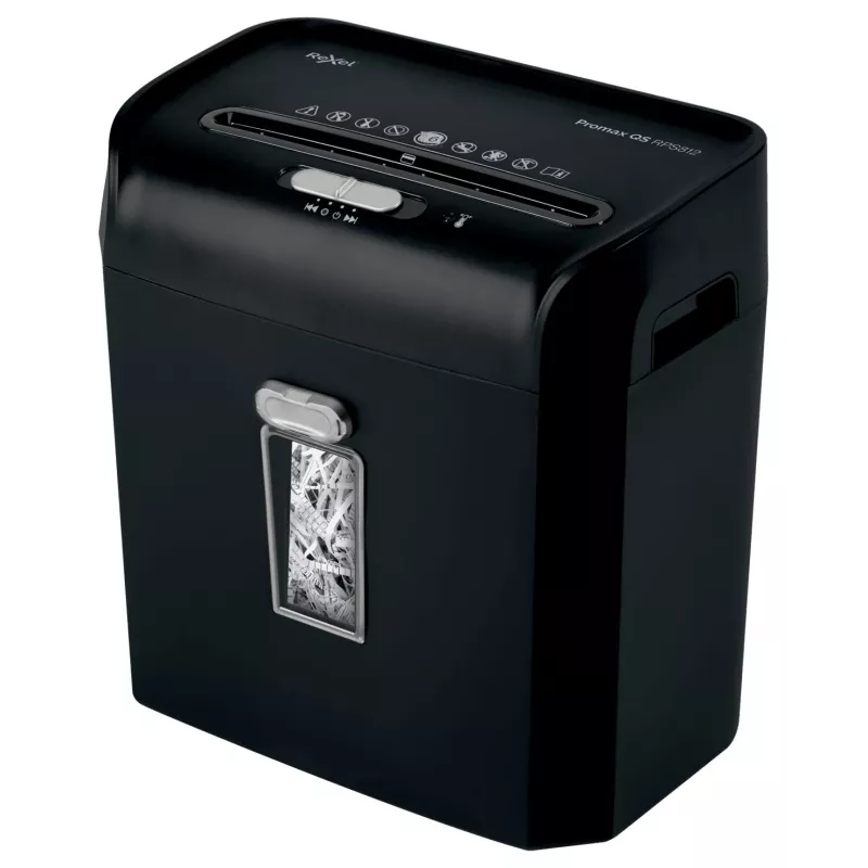 Rexel ProMax RPS812 Strip Cut Paper Shredder P2, slokšņu smalcināšana, 22 cm, 6 mm, 12 L, 88 lapas, 58 dB