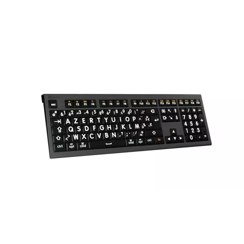 Logickeyboard USB AZERTY franču tastatūra LKB-LPWB-A2M-FR vadu šķērveida slēdži