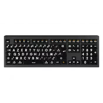 Logickeyboard USB AZERTY franču tastatūra LKB-LPWB-A2M-FR vadu šķērveida slēdži
