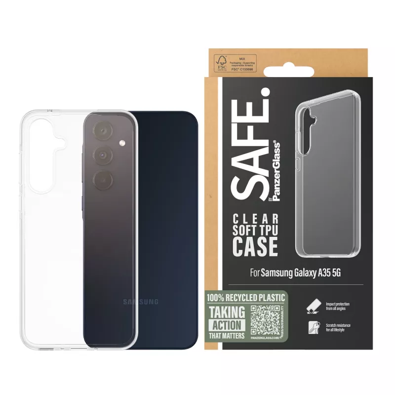 PanzerGlass SAFE. by ® TPU vāciņš Samsung Galaxy A35 5G | Transparent