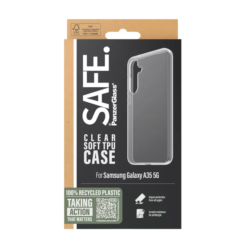 PanzerGlass SAFE. by ® TPU vāciņš Samsung Galaxy A35 5G | Transparent