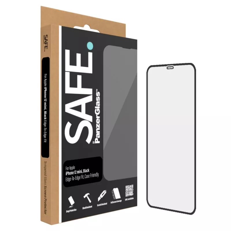 PanzerGlass SAFE. by ® ekrāna aizsargstikls iPhone 12 Mini | No malas līdz malai
