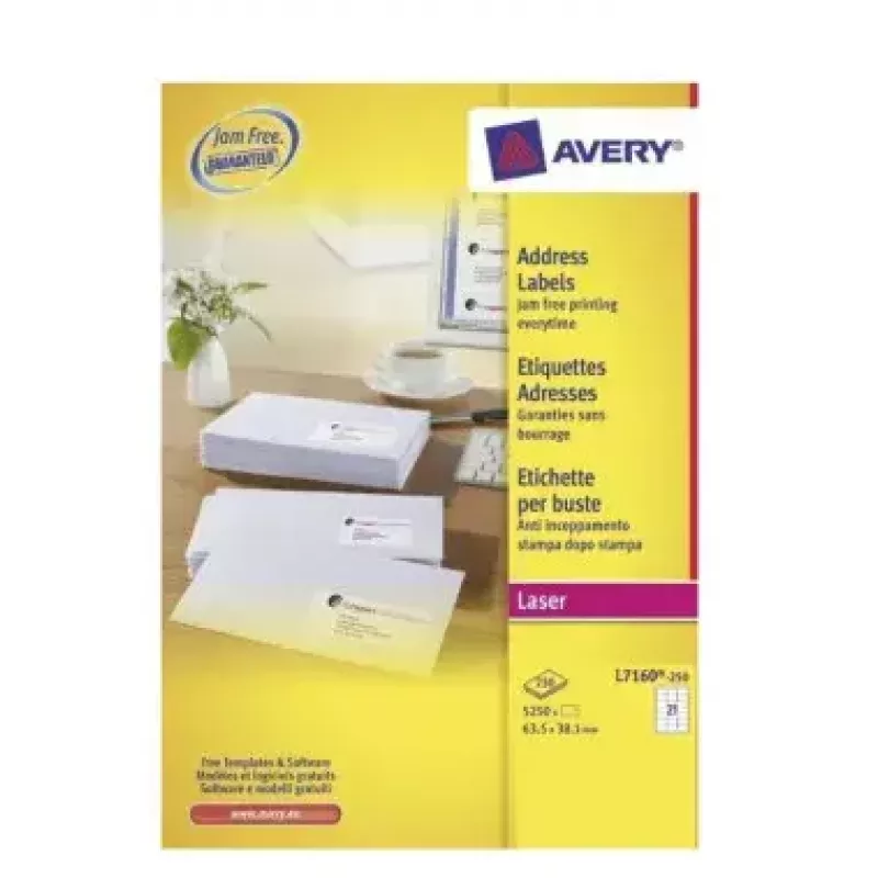 Pašlīmējoša etiķete Avery L7160-250