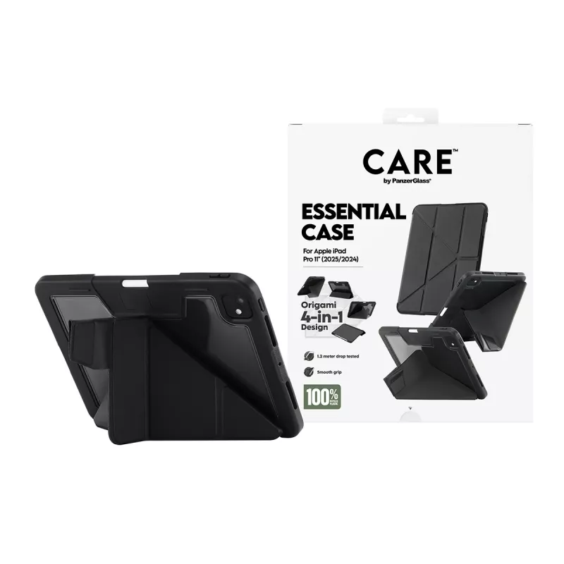PanzerGlass CARE by ® TPU Essential vāciņš, melns, iPad Pro 11 collas (2024-2025)
