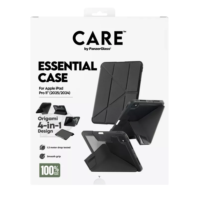 PanzerGlass CARE by ® TPU Essential vāciņš, melns, iPad Pro 11 collas (2024-2025)