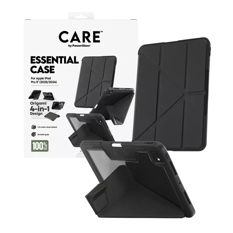 PanzerGlass CARE by ® TPU Essential vāciņš, melns, iPad Pro 11 collas (2024-2025)