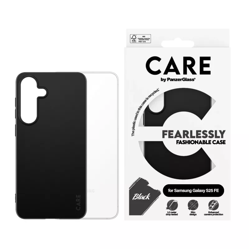 PanzerGlass CARE™ by ® TPU vāciņš melns Samsung Galaxy S25 FE 5G