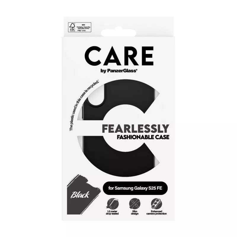 PanzerGlass CARE™ by ® TPU vāciņš melns Samsung Galaxy S25 FE 5G