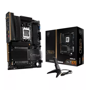 Mātesplate ASRock X870 Taichi Creator ATX — AMD X870, Socket AM5, DDR5, 4 DIMM, 256 GB, 10Gb Ethernet, Wi‑Fi 7