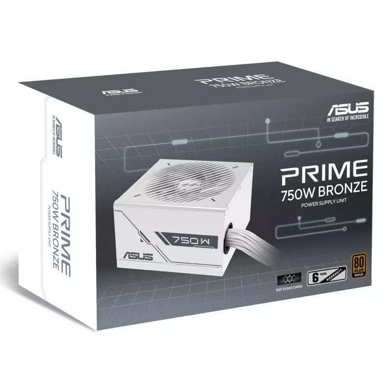 ASUS Prime 750W Bronze balta Edition barošanas bloks 20+4 kontaktu ATX ATX