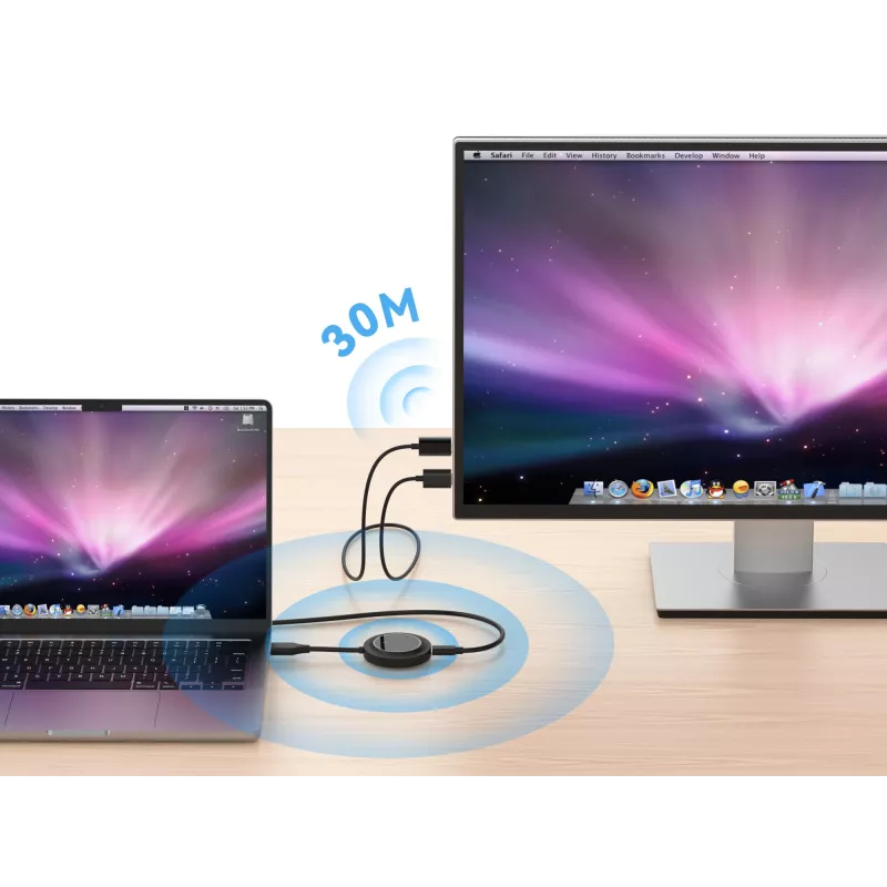 Bezvadu HDMI paplašinātāja komplekts CONCEPTRONIC ATHERIC02B — sargspraudnis, HDMI/USB, 1080p (1920x1080), barošana caur USB