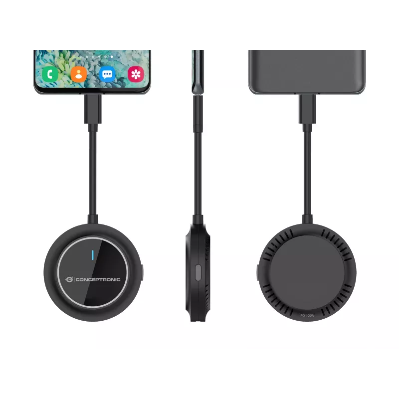 Conceptronic ATHERIC01B Bezvadu USB-C uz HDMI displeja komplekts 1080P
