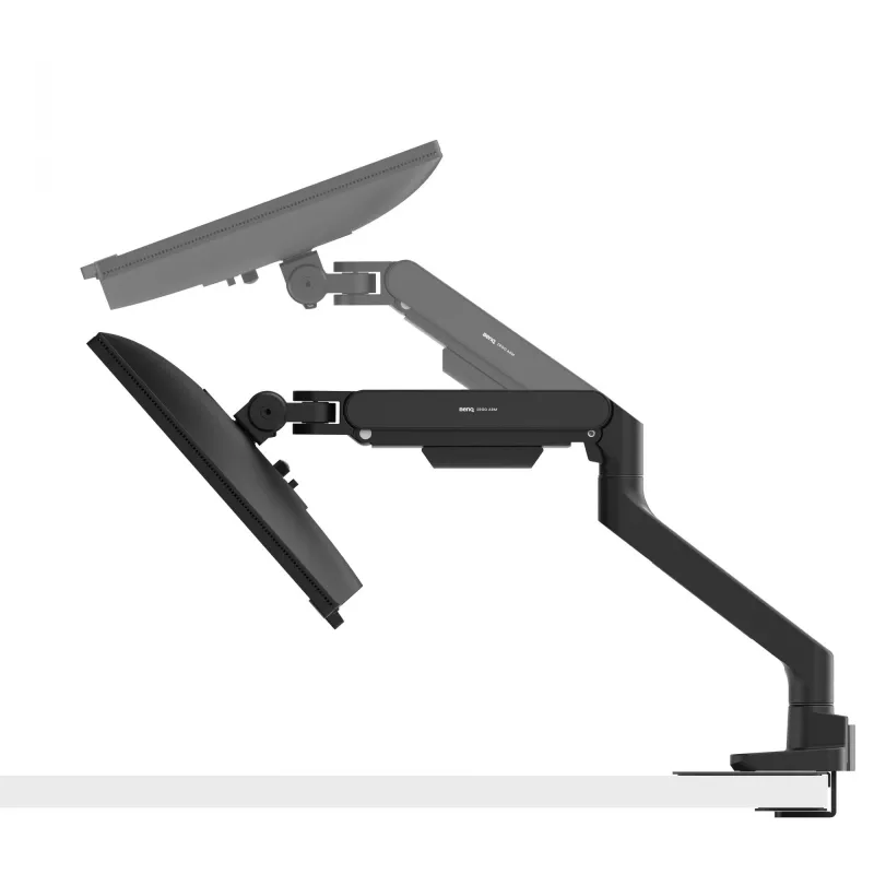 Monitora roka BenQ BDH01 Dual regulējama augstuma, melna, VESA saderīga