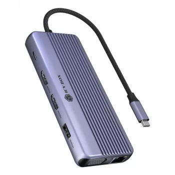 ICY BOX IB-DK4062-CPD Vadu USB 3.2 Gen 1 (3.1 Gen 1) Type-C Antracīta