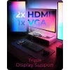 ICY BOX IB-DK4062-CPD Vadu USB 3.2 Gen 1 (3.1 Gen 1) Type-C Antracīta