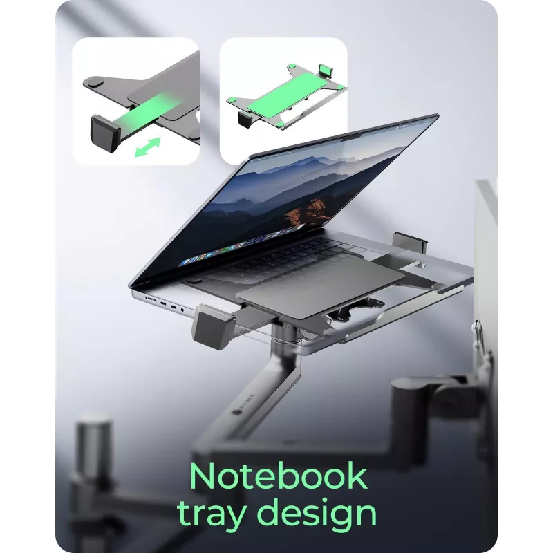 ICY BOX IB-MS622-T 81,3 cm (32 collas) galda statīvs Melns