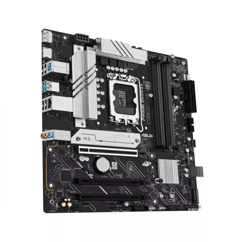 Mātesplate ASUS PRIME B760M-A II-CSM — Intel B760, LGA1700, microATX, DDR5, līdz 256GB, M.2/PCIe 4.0/SATA III, 2.5Gb Ethernet