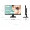 BenQ 27 collu 1080p FHD Eye-Care monitors — 27 collas (68,6 cm), 1920×1080, 5 ms, IPS/LCD, matēts, 16:9, 178°/178°, iebūvēti skaļruņi, VESA, melns