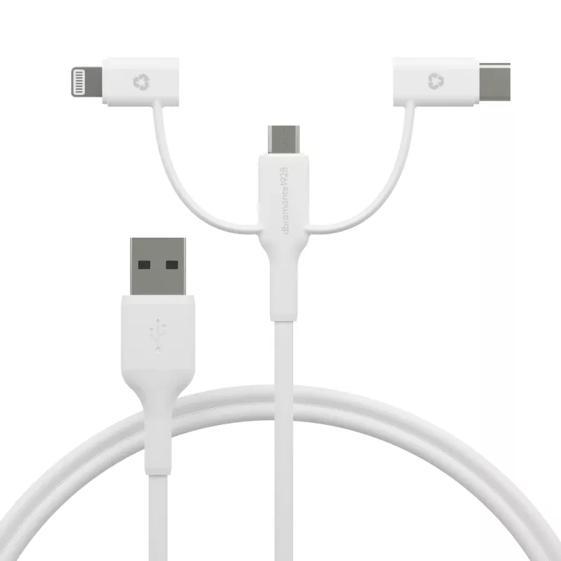 dbramante1928 re-charge - 3in1 kabelis – USB A uz USB-A, C un Lightning-W