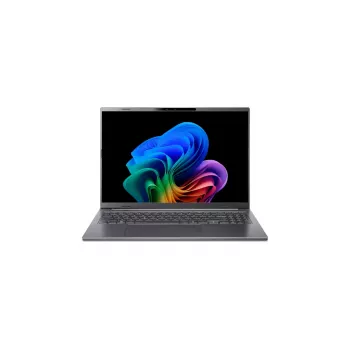 Acer Aspire 16 AI A16-61M-R473 klēpjdators — 16 collu WUXGA+ displejs, AMD Ryzen AI 5 330 3,4 GHz, 16 GB LPDDR5x, 512 GB SSD, Windows 11 Home, pelēks