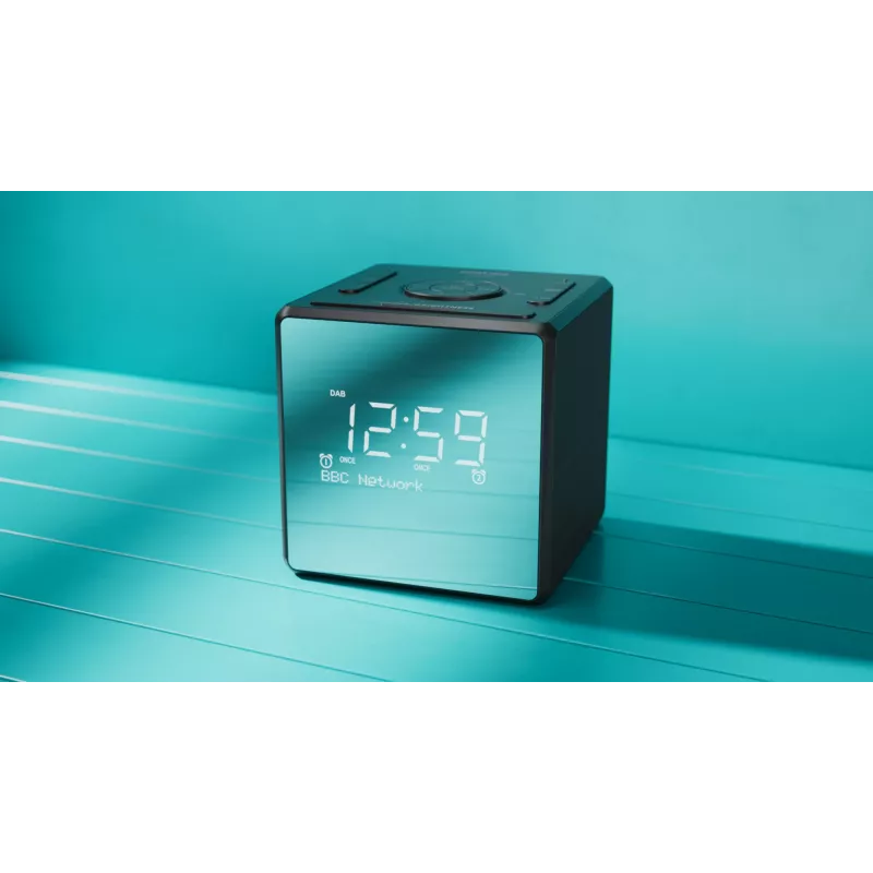 Digitālais modinātājs Philips TAR4600/10 melns LCD maiņstrāva/baterija