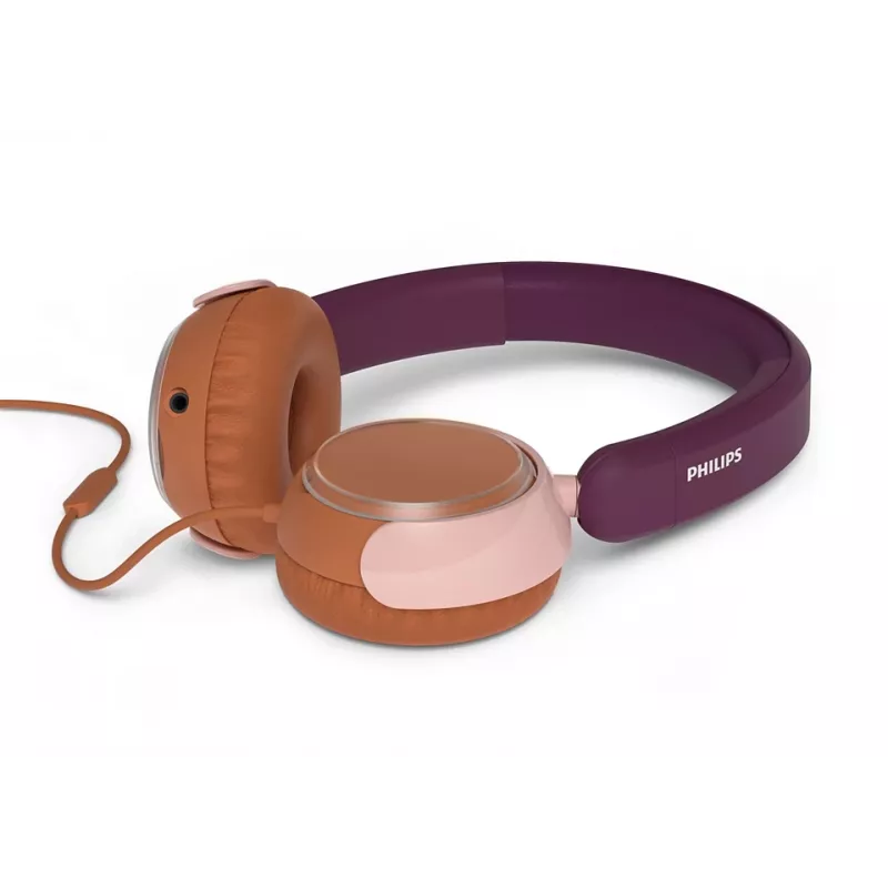 Philips 2000 sērijas TAK2000MP/00 austiņas/austiņu komplekts Ar vadu Uz galvas Zvani/Mūzika USB Type-C Oranža, Violeta, Rožu