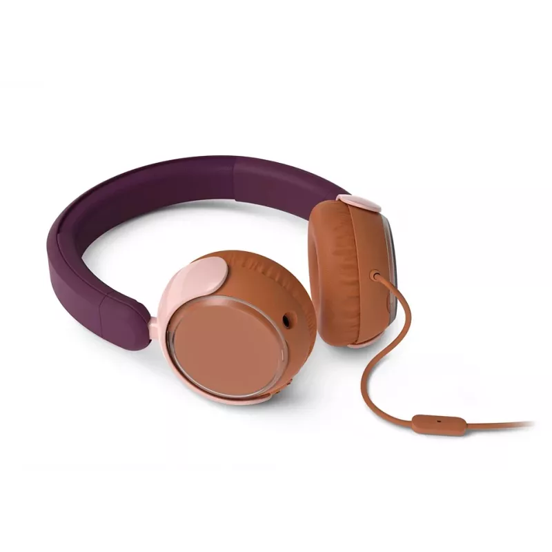 Philips 2000 sērijas TAK2000MP/00 austiņas/austiņu komplekts Ar vadu Uz galvas Zvani/Mūzika USB Type-C Oranža, Violeta, Rožu
